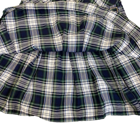 Land’s End Girl’s Green Plaid Jumper Dress - Picture 9 of 13